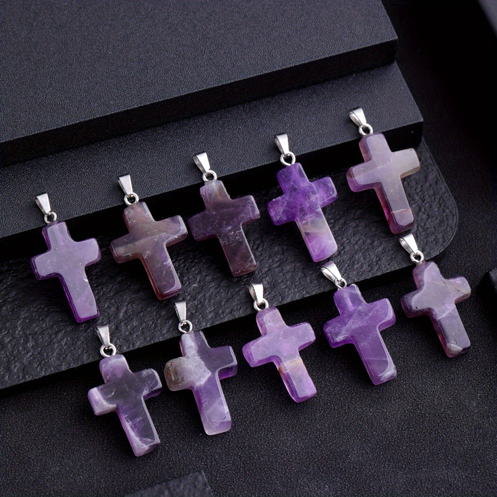 Amethyst cross online pendant