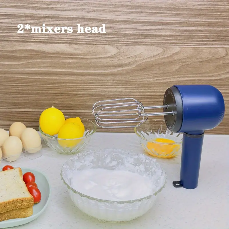 1pc cordless electric double mixer bar double egg beater head 4 churning bar whisk for whipping and mixing cookie brownies dough batter with electric hand mixer details 5