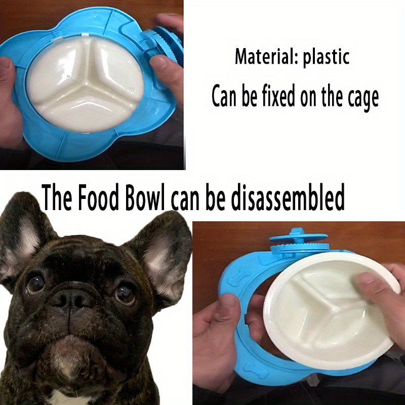 Slow Feeder Dog Bowl, Plastic Detachable Dog Double Bowl, Anti-choking 1 Dog  Puzzle Food Bowl Water Bowl Pet Cage Bowl - Temu