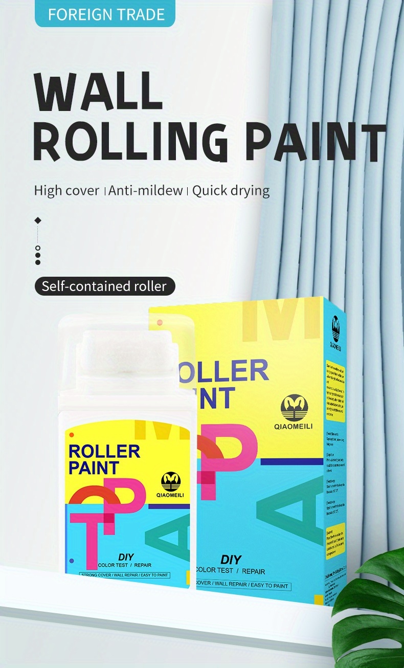 Rolling Brush Wall Latex Paint, Small Roller Brush Wall Latex Paint
