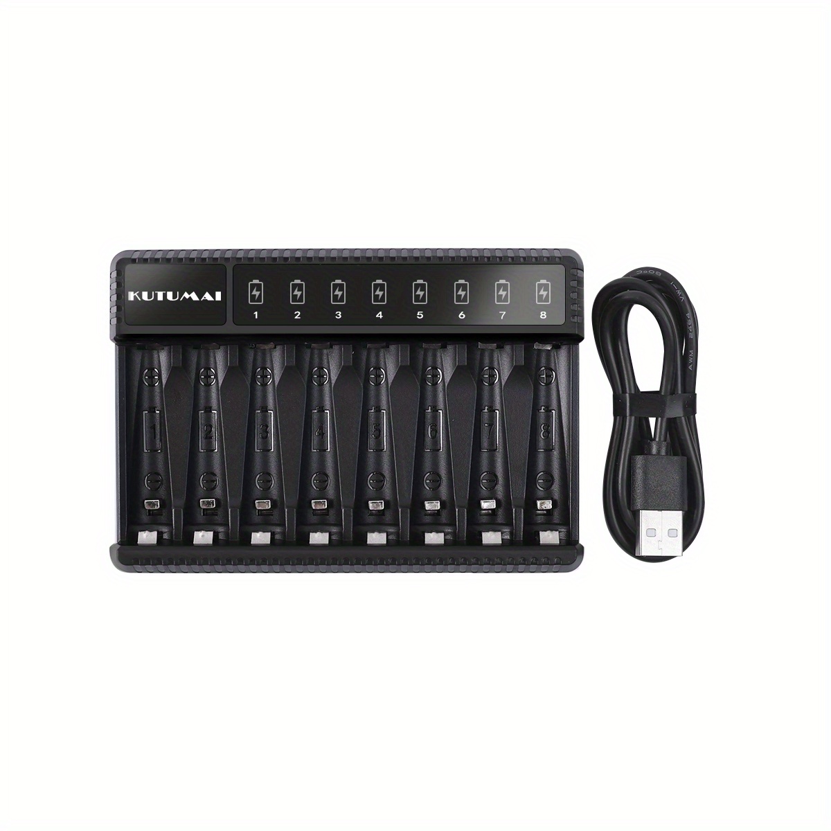 8 Slots Led Display Smart Battery Charger Aa/aaa Nimh - Temu