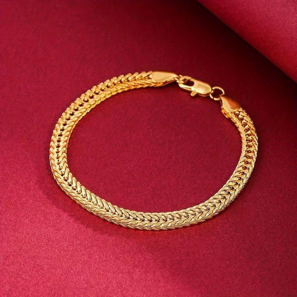 Western Fashion Hip-hop Fox-tailed Men's Golden Bracelet