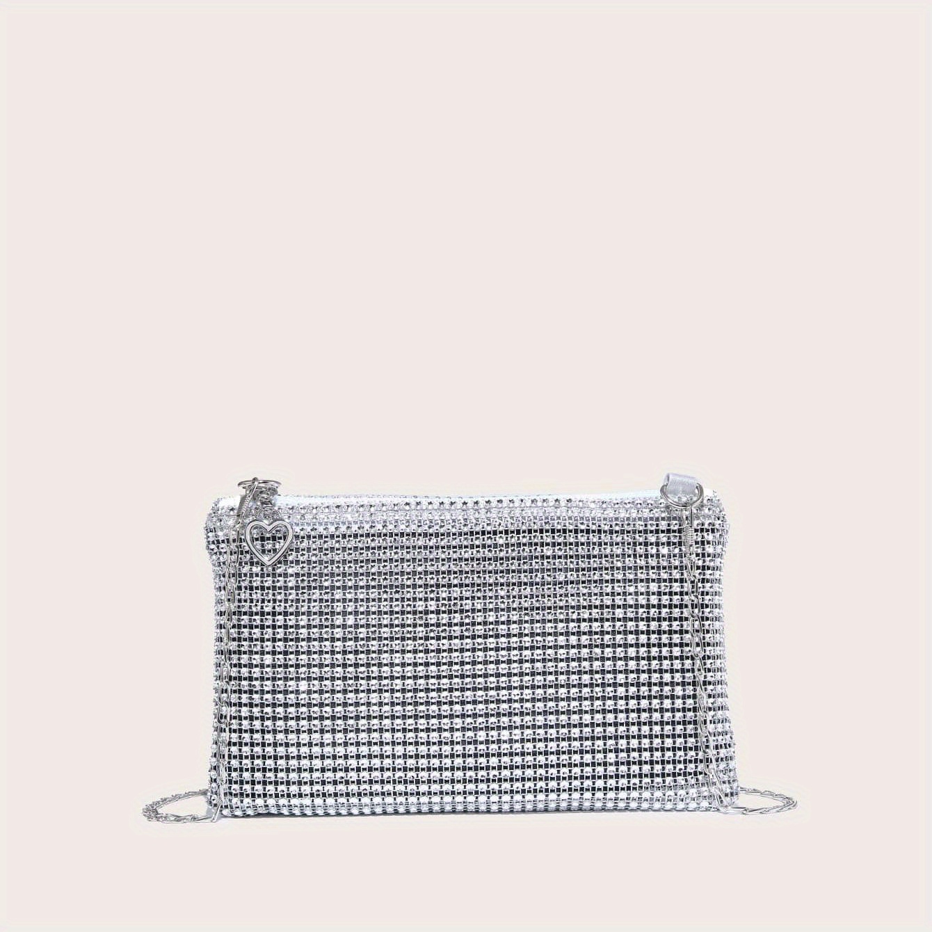 Image of A Sparkling Sequined Evening Clutch Bag Suitable For Dates And Parties