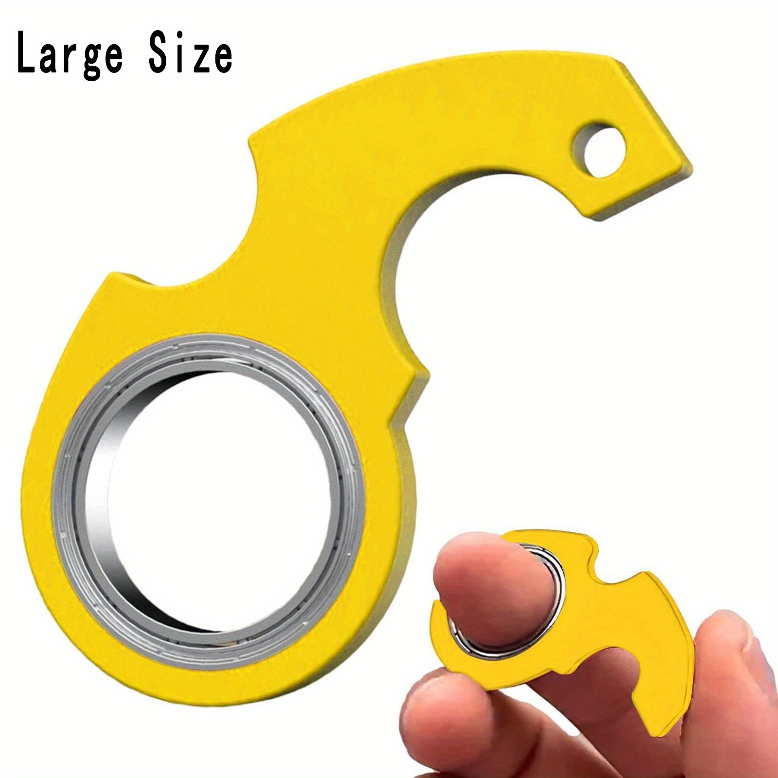 1pc Fidget Spinner Keychain Men Fidget Spinning Keyring Novelty
