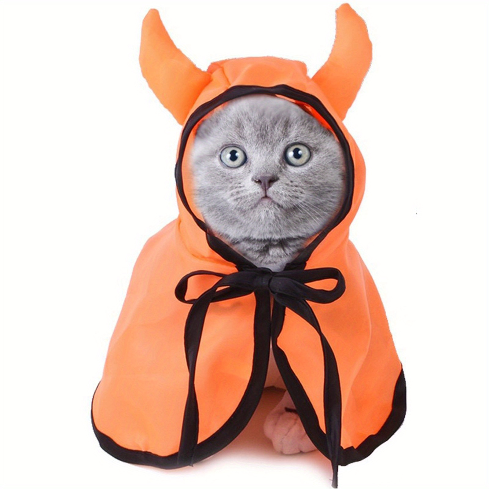 1pc Halloween Pet Costume Funny Devil Horned Hooded Dog Cloak Puppy Cape  For Pet Transformation Clothes - Pet Supplies - Temu