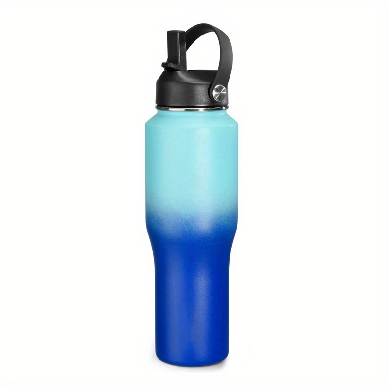 Water Bottle,Stainless Steel Vacuum Insulated Leak Proof Straw Water Cup  with Metal Straw Fit for Car Holder,Keep Cold up to 24H