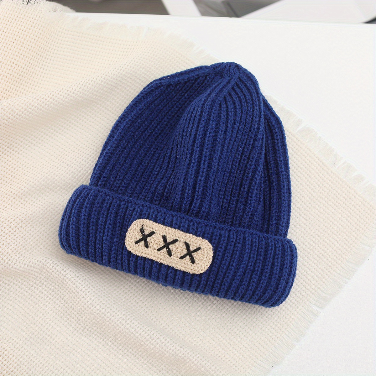 Kids Simple Style Knit Fashion Hats For Boys And Girls - Temu Austria