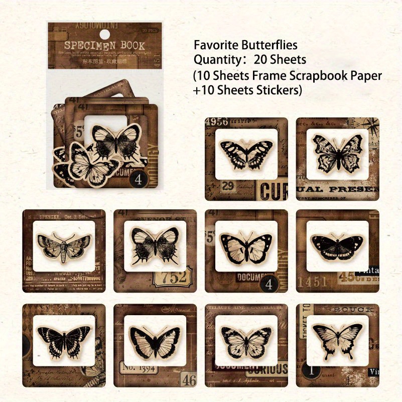 360PCS Vintage Washi Stickers for Journaling Scrapbooking Supplies Kit  Butterfly Letter Aesthetic Stickers for Bullet Junk