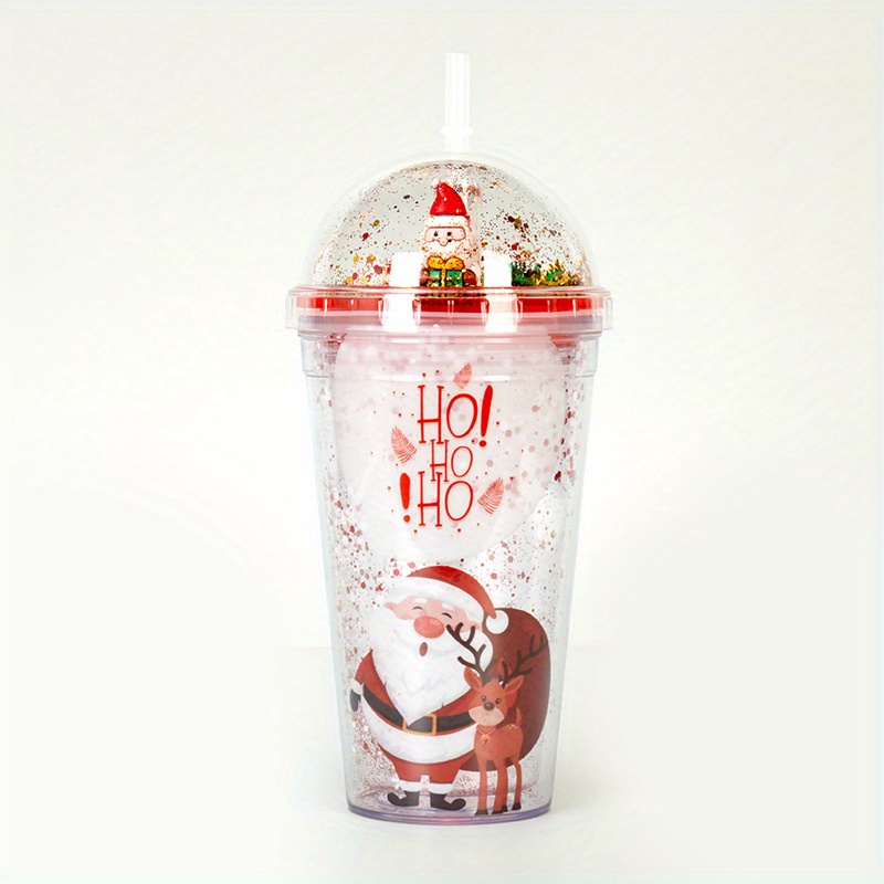 Christmas Welcome Cup Double layer Plastic Cup Water Cup - Temu