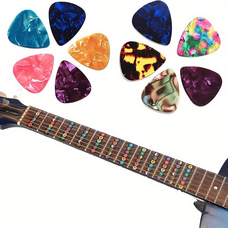 Guitar Scale Sticker Electric Guitar Beginner Fingerboard Temu