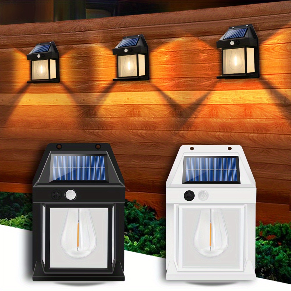 Luci Solari Led Solare Led Giardino Luce Monitor Virtuale Telecamera  Lampada Da Parete Sensore Di Movimento Per Esterni Luce Di Inondazione