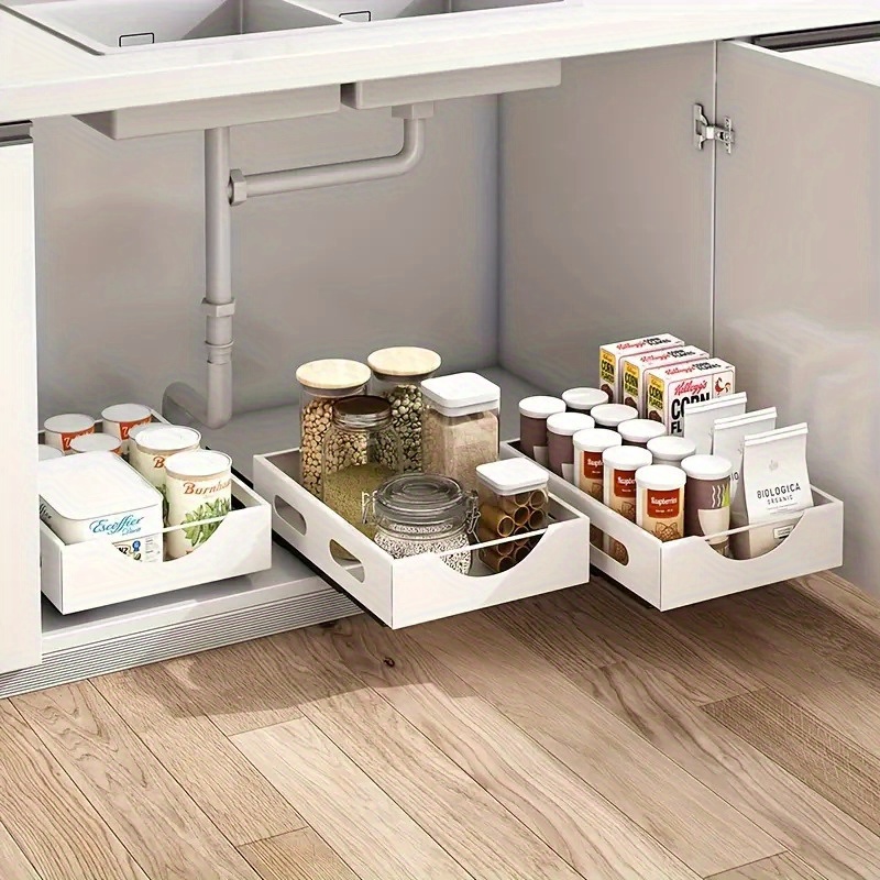 Kitchen Dish Rack Kitchen Built in Pull Type Bowl Temu