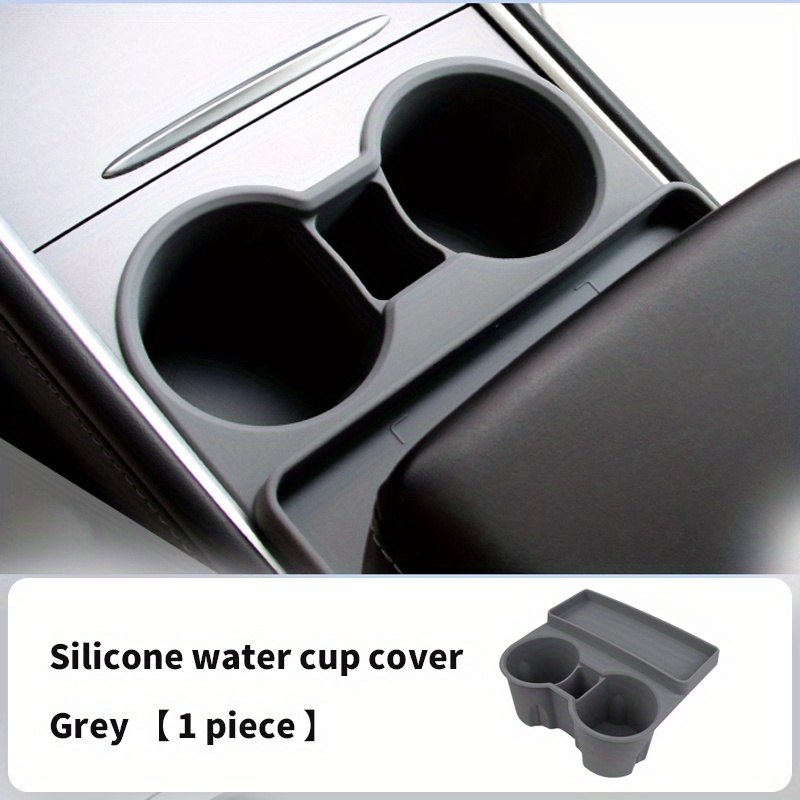 Silicone Center Console Cup Holder - Grey