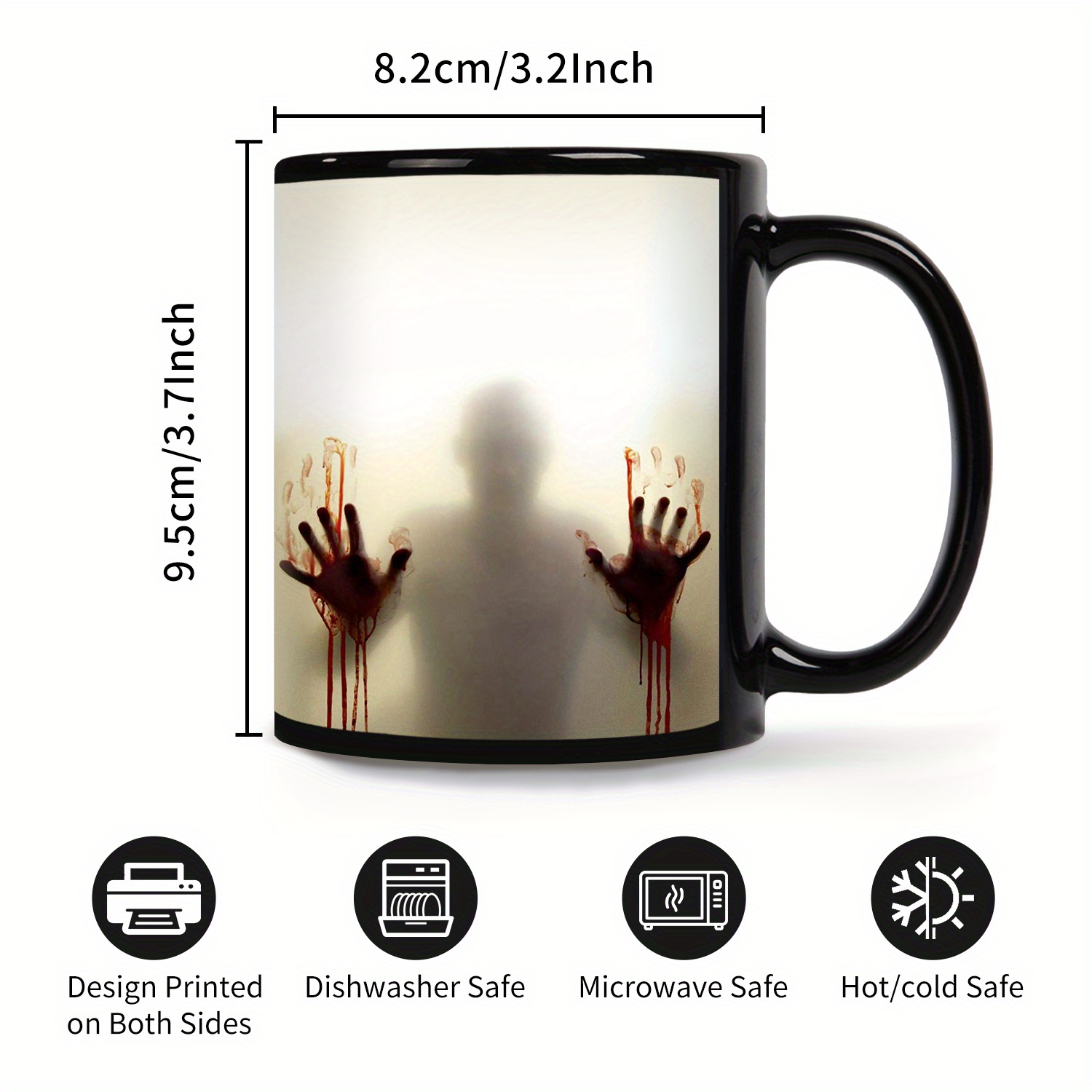 1pc We Are All Mad Here Halloween Ceramic Coffee Mug 11oz Gift For Men  Women Halloween Christmas Birthday Mother Father Friends