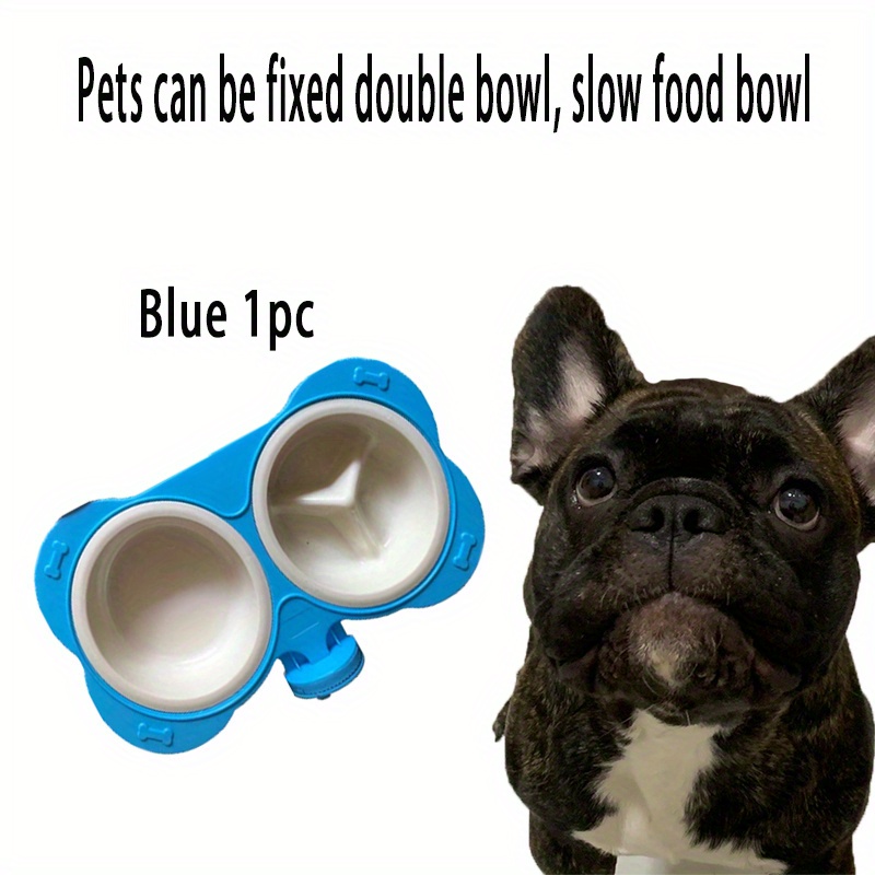 Slow Feeder Dog Bowl, Plastic Detachable Dog Double Bowl, Anti-choking 1 Dog  Puzzle Food Bowl Water Bowl Pet Cage Bowl - Temu