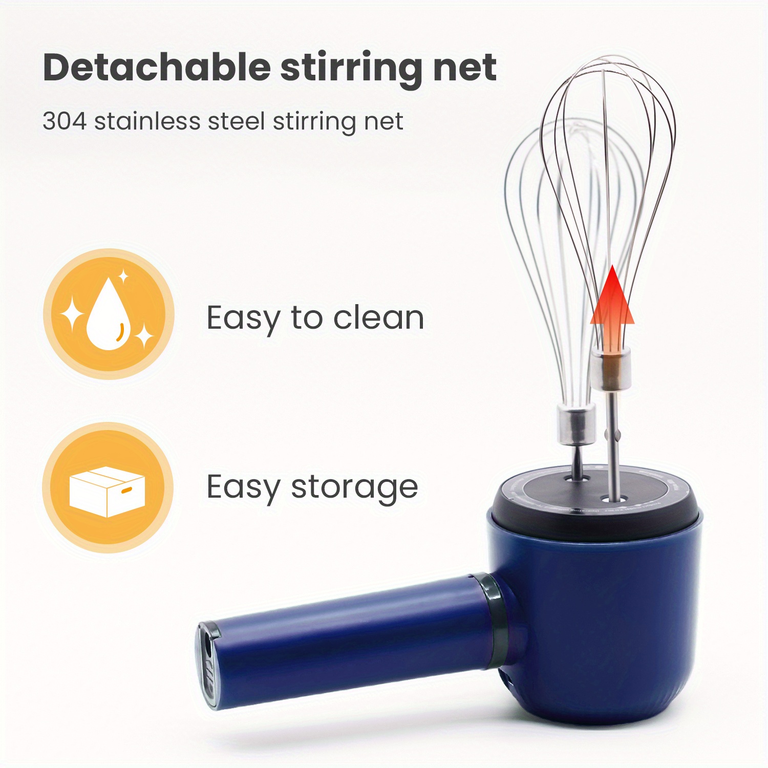 Dezsed Five Gear Double Rod Mixer, Portable Wireless Charging Mode,  Household Hand-held Stirring Foam, 304 Stainless Steel Electric Stirring  Mixer on