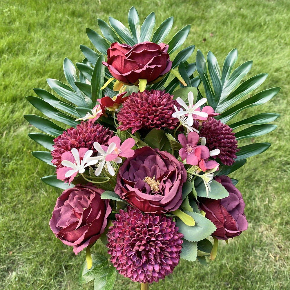 1 Pezzo Fiori Artificiali Cimitero Bouquet Commemorativo - Temu Switzerland