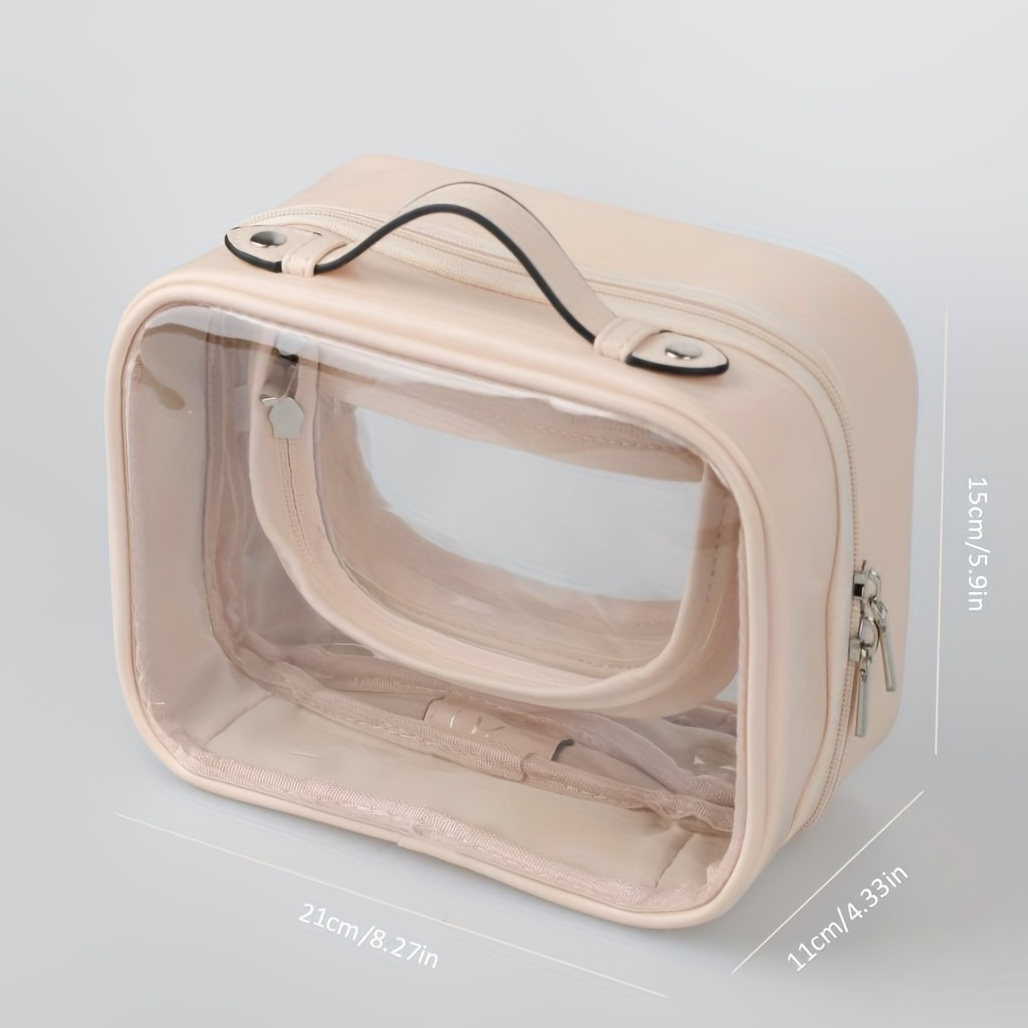 Tsa Approved Clear Cosmetic Bag 2 Layer Travel Toiletry Bag - Temu Canada
