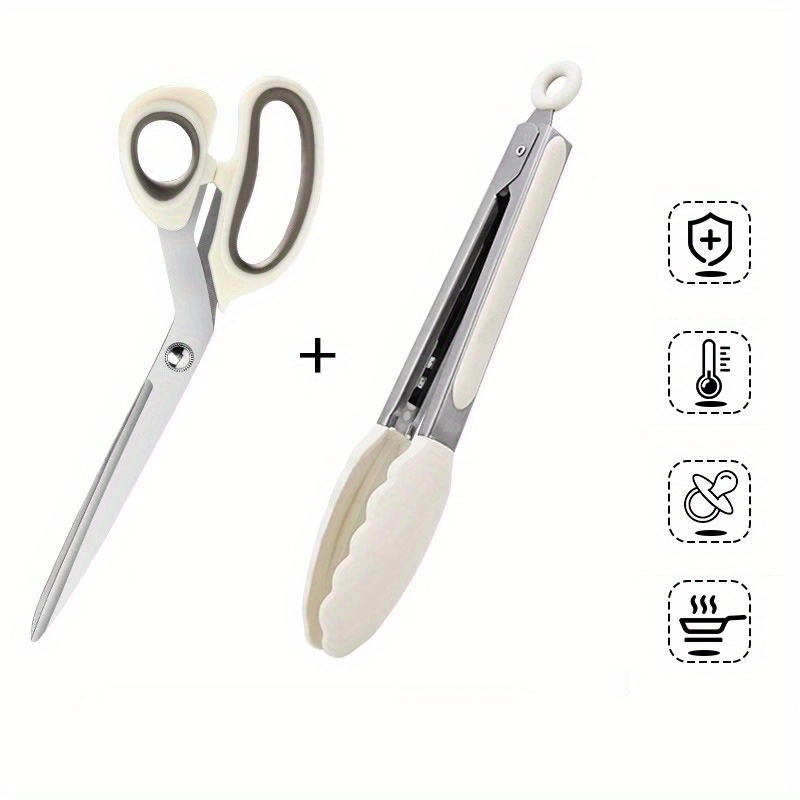 Kitchen Shears, Heavy Duty Stainless Steel Scissors For Chicken, Poultry,  Fish, Seafood, Meat, Vegetables, Herbs, Bbq, Barbeque, Kitchen Scissors, Korean  Barbecue Scissors, Kitchen Gadgets, Tools On Sale And Clearance - Temu