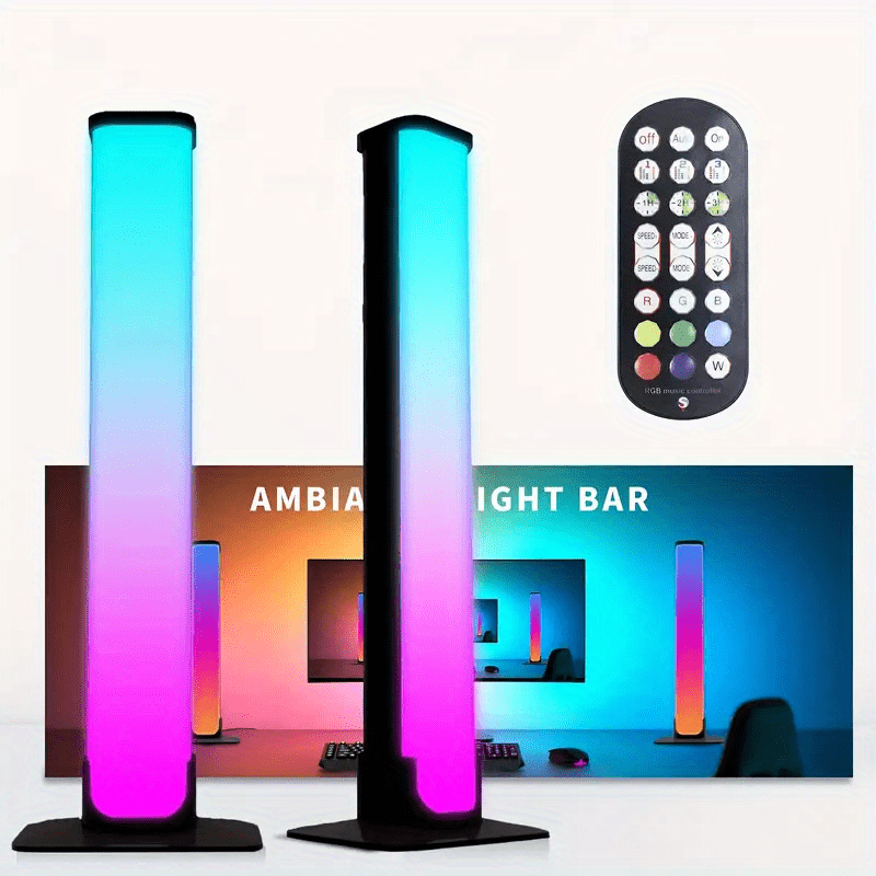 Smart RGB LED Light Bars, Indicador de Nível de Música, Luz Ambiente,  Controle de Som Colorido