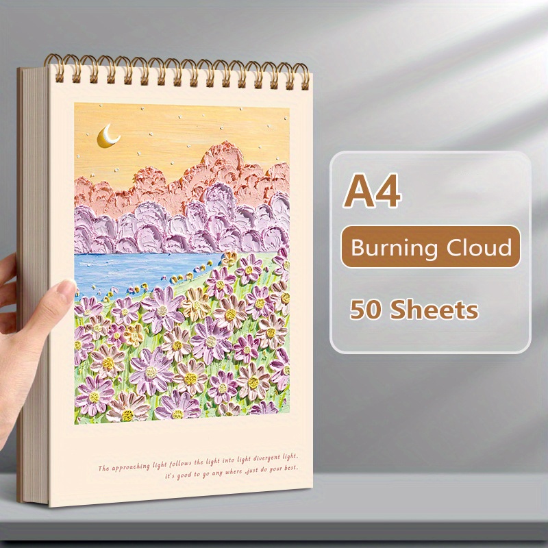 A4 Mixed Media Sketch Book,, Top Spiral Bound Sketch Pad /book For Artist  Pro & Amateurs