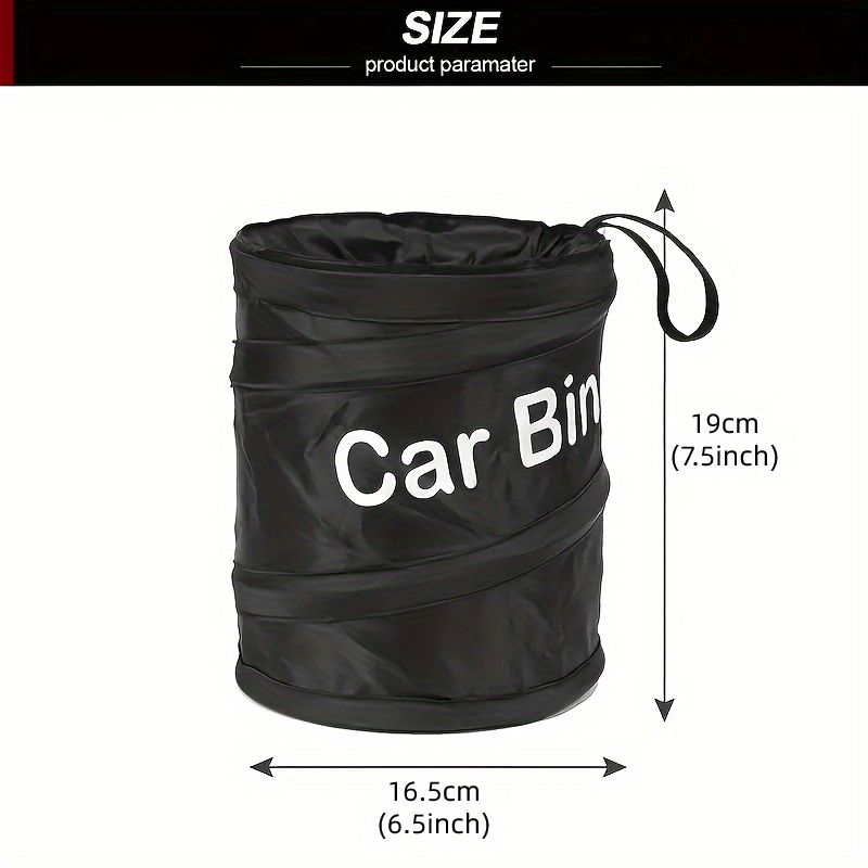 Portable Car Door Hanging Trash Can Car Interior Garbage Trash Bin Storage  Box 