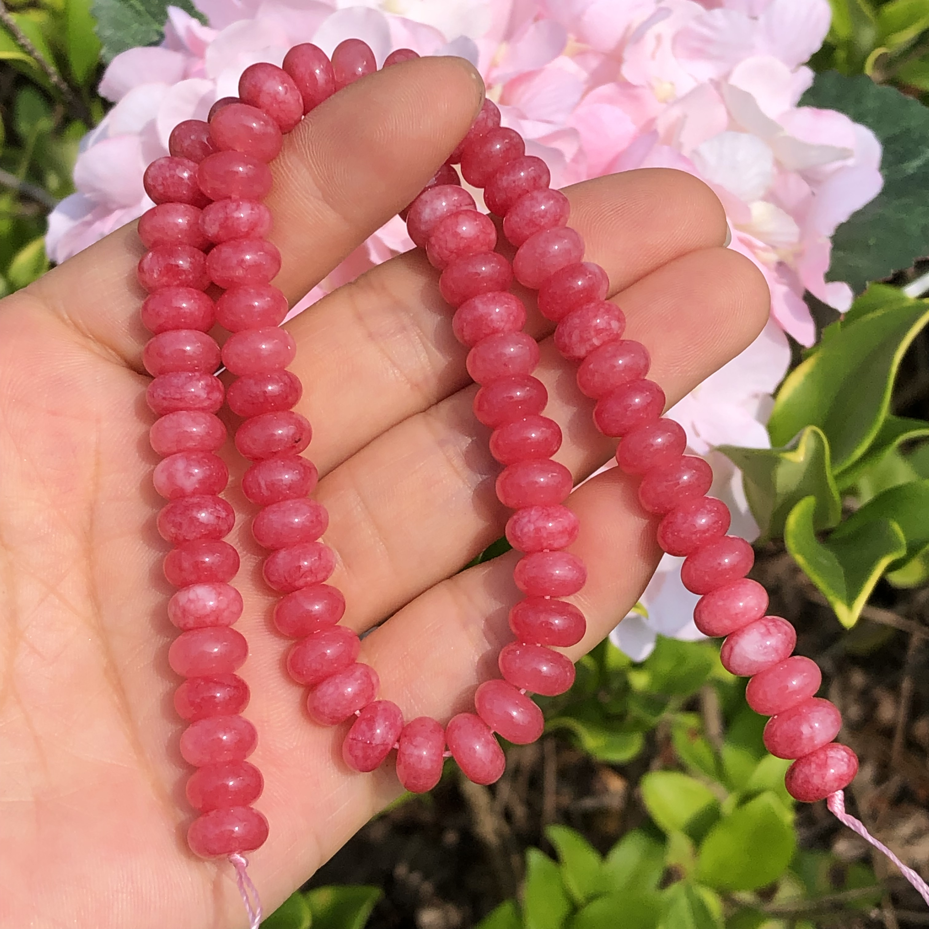 Morganite Gemstone Beads Pink Morganite Smooth Beads for Jewelry Making  Natural Pink Morganite Rondelle Pink Beads for Jewelry Making 