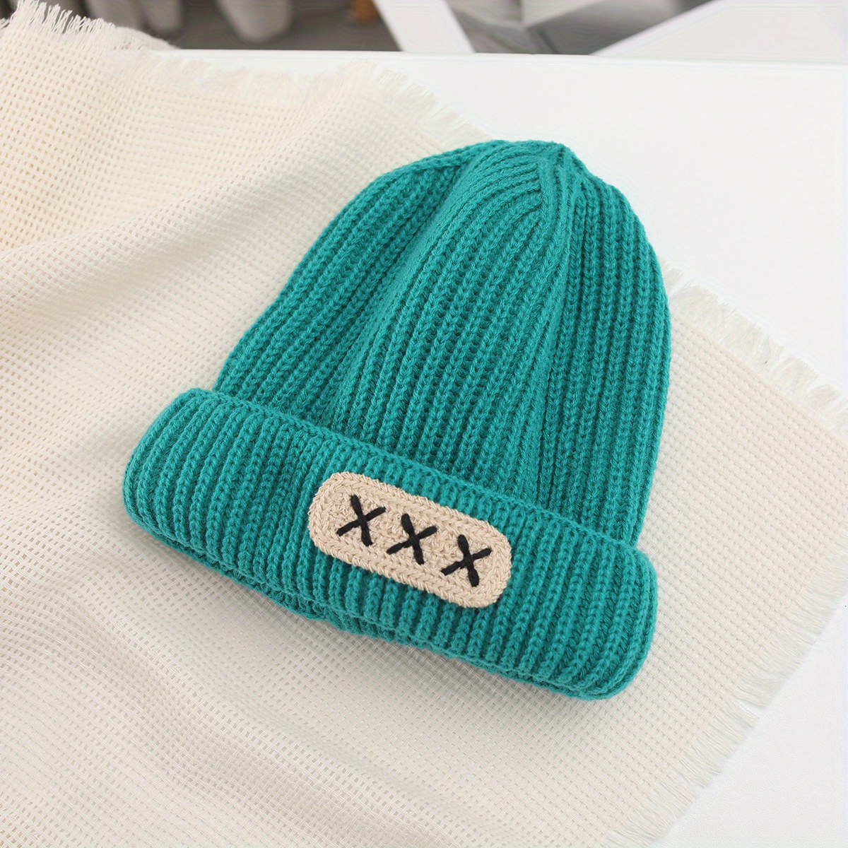 Kids Simple Style Knit Fashion Hats For Boys And Girls - Temu Austria