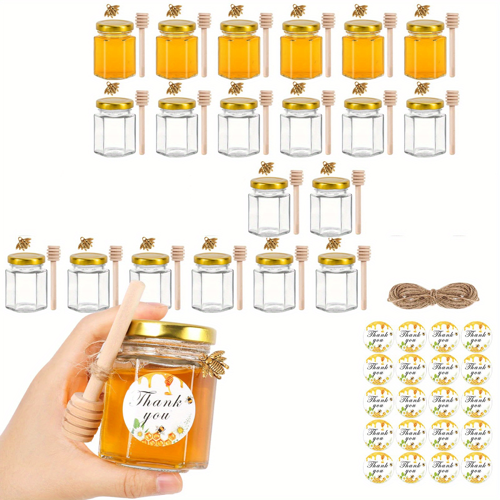 Glass Small Jars With Lids Honey Jars In Bulk For - Temu