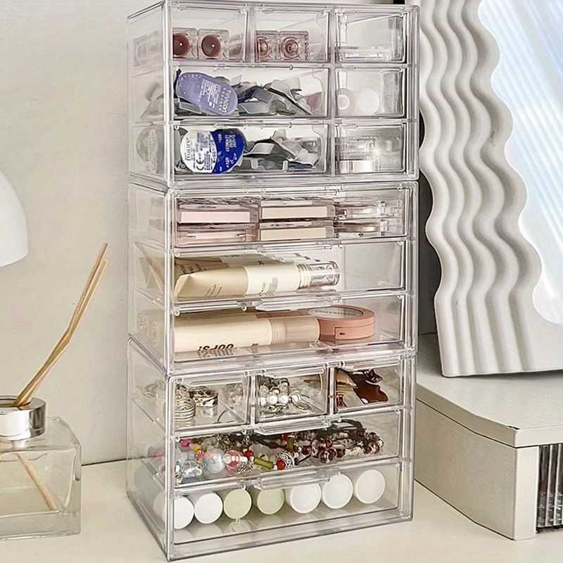 transparent organizers acrylic drawer organizer 40 Grid Loose