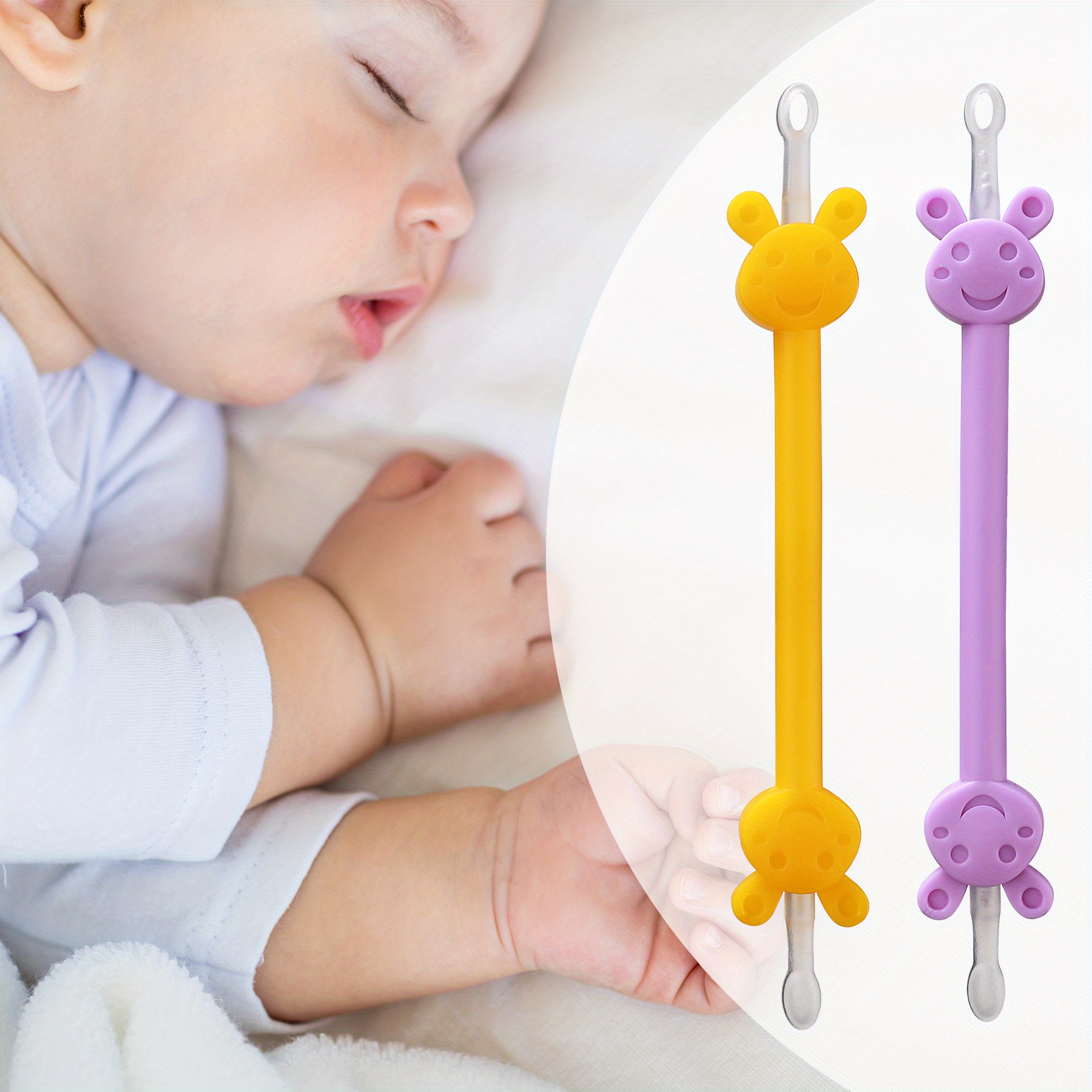SUPVOX Cleaning Tool Ear Cleaners Tools for Toddlers Infant Mucus Cleaner  Baby Nose Clean Clip Baby Nose Cleaner Baby Booger Clip Booger Cleaning  Clip Detergent Ear Nose Picker 3pcs