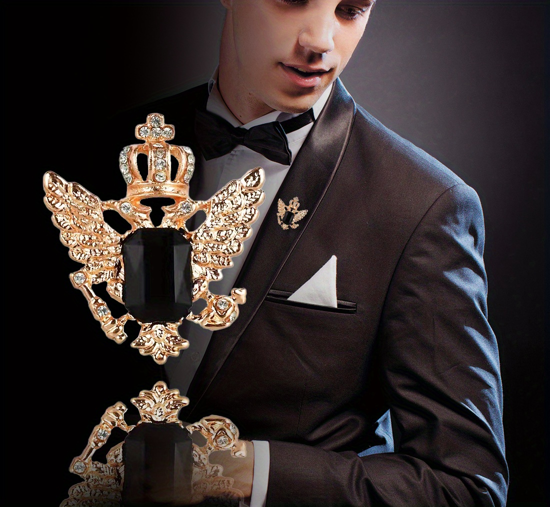 Crown brooch clearance for men