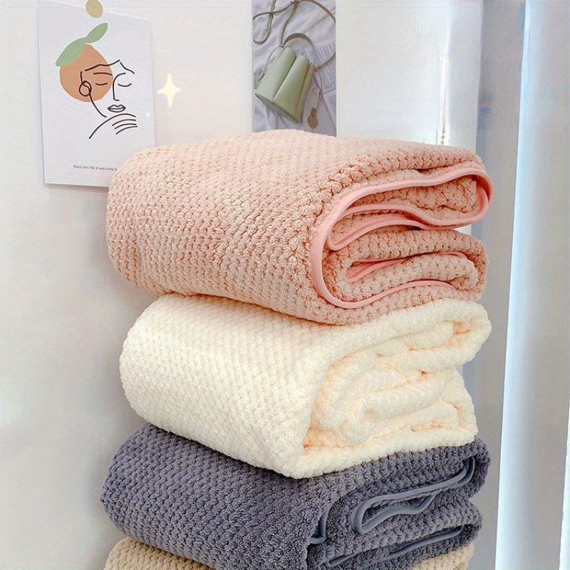 Bath Towels For Adults And Men Large Towels Coral Fleece, Strong Absorbent  Non-linting Soft And Quick-drying Wrap Towels Large - Towel/towel Set -  AliExpress