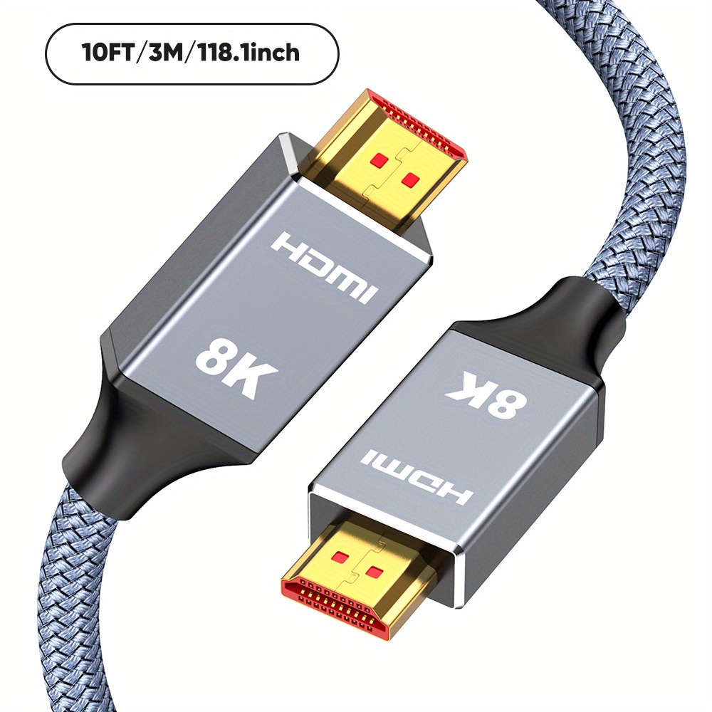 Certified 8K HDMI 2.1 Cable 4K 120Hz 3M 2M HDMI 2.0 Cable 4K 60Hz for Xbox  PS5/4