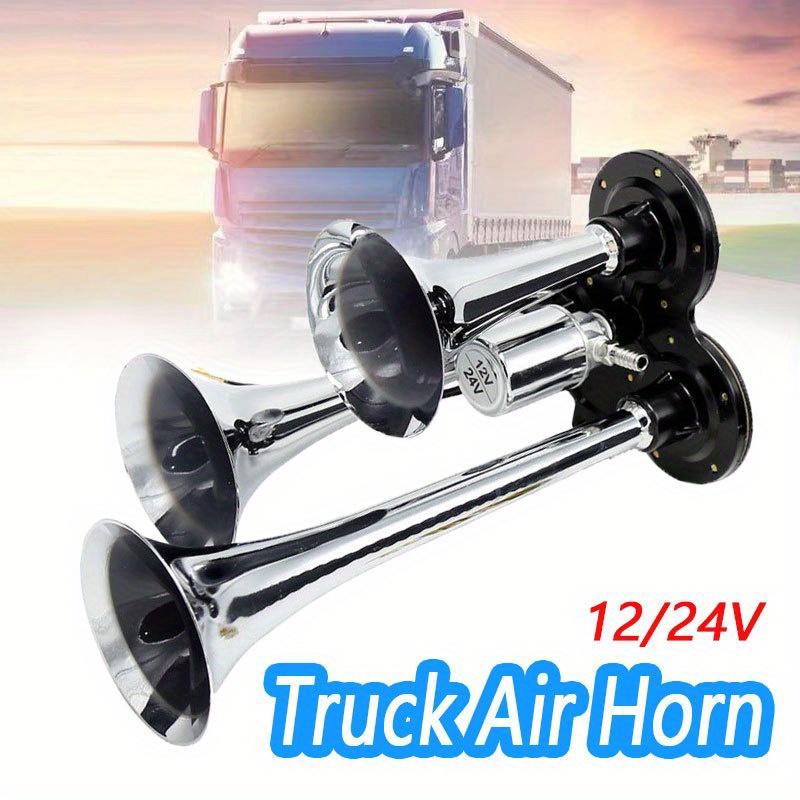 Truck Air Horn Triple Trumpet Air Horn Soleniod Value Horn - Temu United  Kingdom