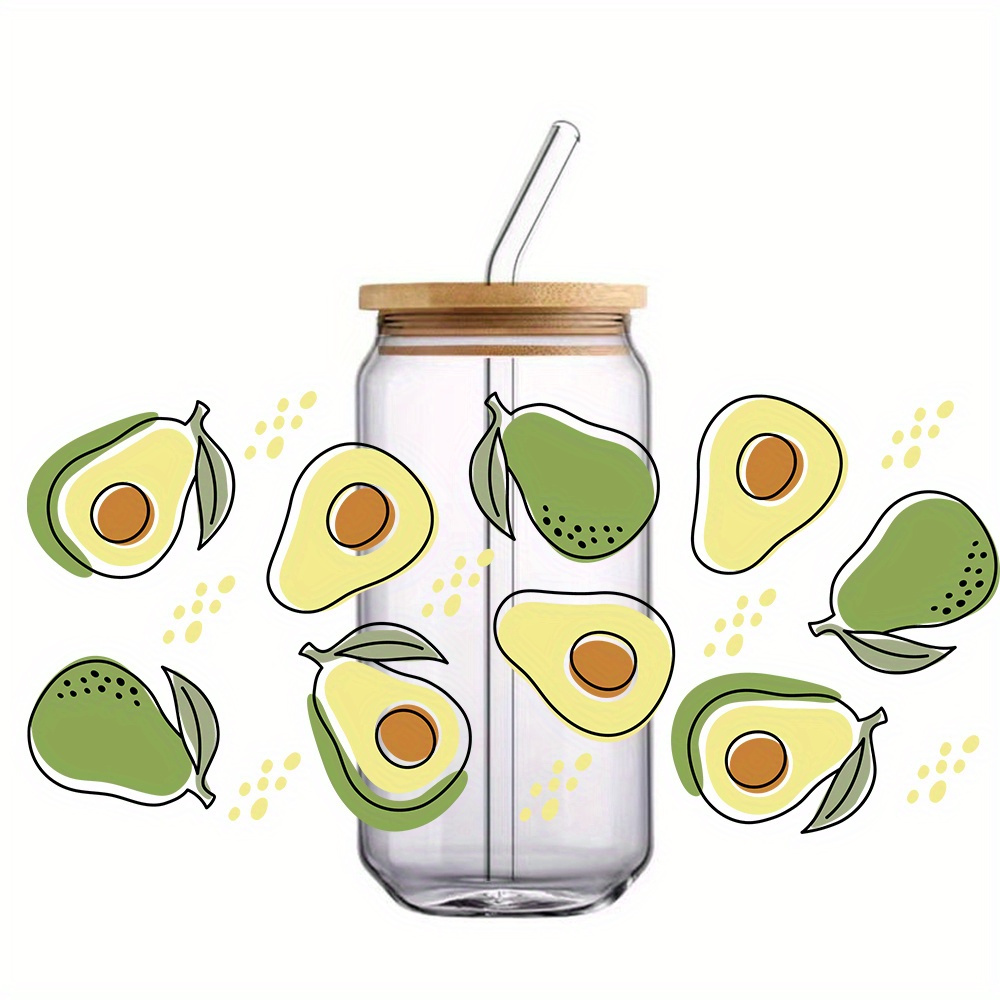 Avocado Design Tumbler Transfer No Heat Needed Waterproof - Temu