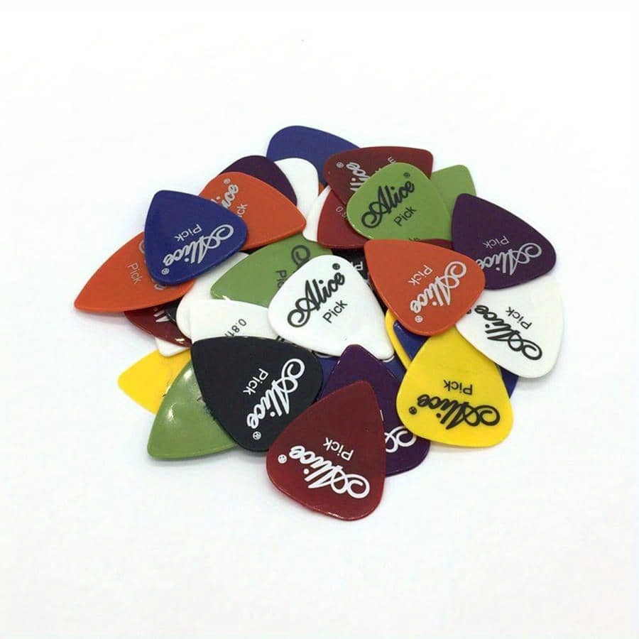 10pcs Color Multi-sized Picks 0.58mm 0.71mm 0.81mm 0.96mm 1.2mm 1.5mm Guitar Picks Wooden Guitar Ukulele Frosted Picks Beginner Practice Plastic Picks