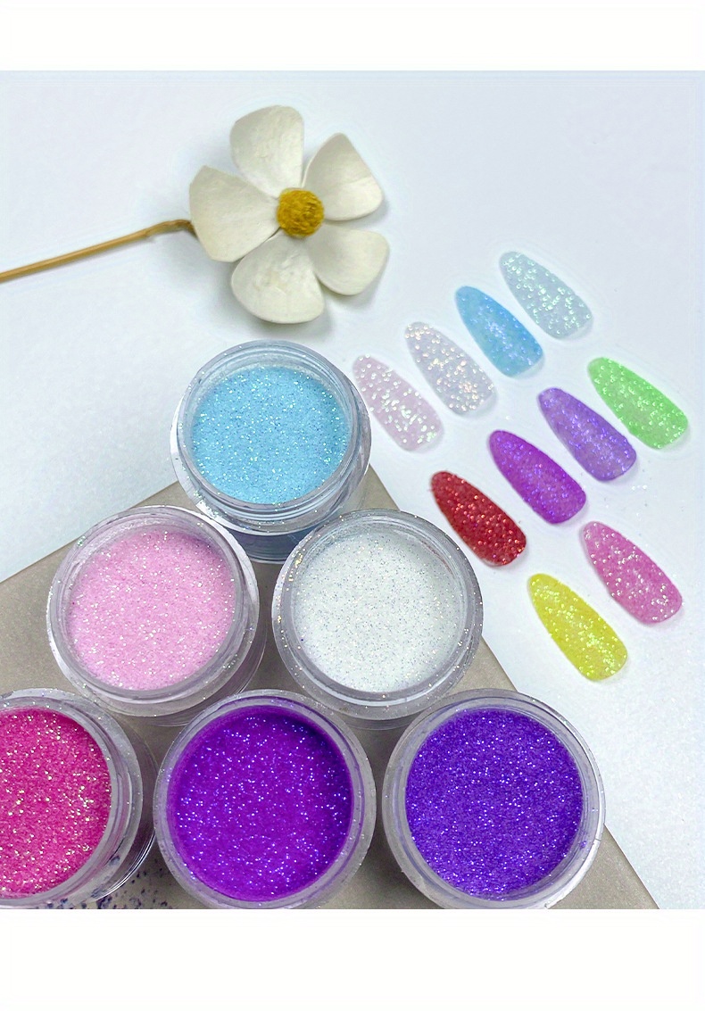 10 Color Fine Nail Glitter Powder sparkling Colorful Nail - Temu