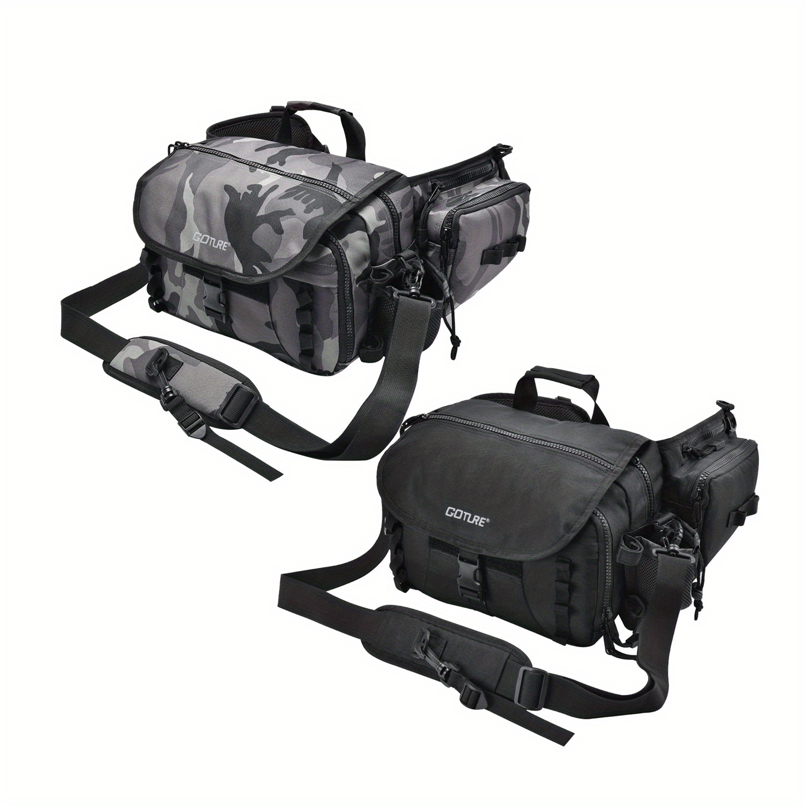 Mochila de almacenamiento para aparejos de pesca, mochila de pesca con  soporte para caña, mochila de pesca ligera, bolsa de pesca resistente,  mochila