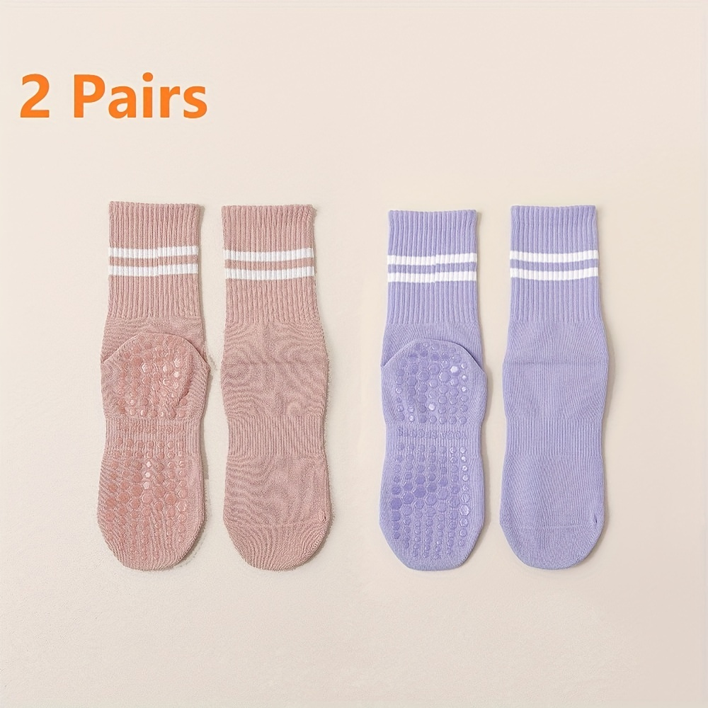 2 Pares De Calcetines De Yoga Y Pilates De Mujer Suaves - Temu