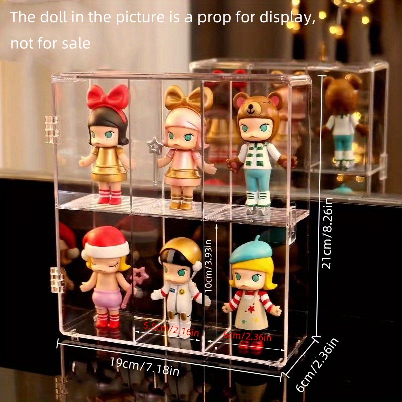 Doll Receiving Box Transparent Lattice Display Stand Model - Temu