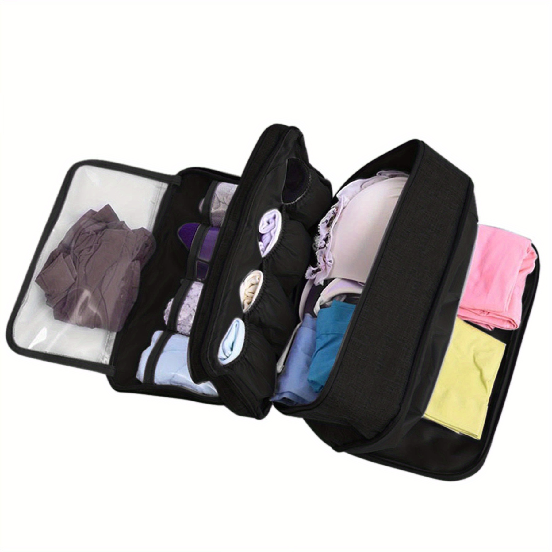  Travel Underwear Organizer Bag, Upgrade Bra Underwear Bra  Storage Bag With Liner, Travel Large Packing Cube Storage Bag, Portable  Lingerie Pouch Organizer for Bra Underwear Socks Underpants Cosmetic (Pink)  : Clothing