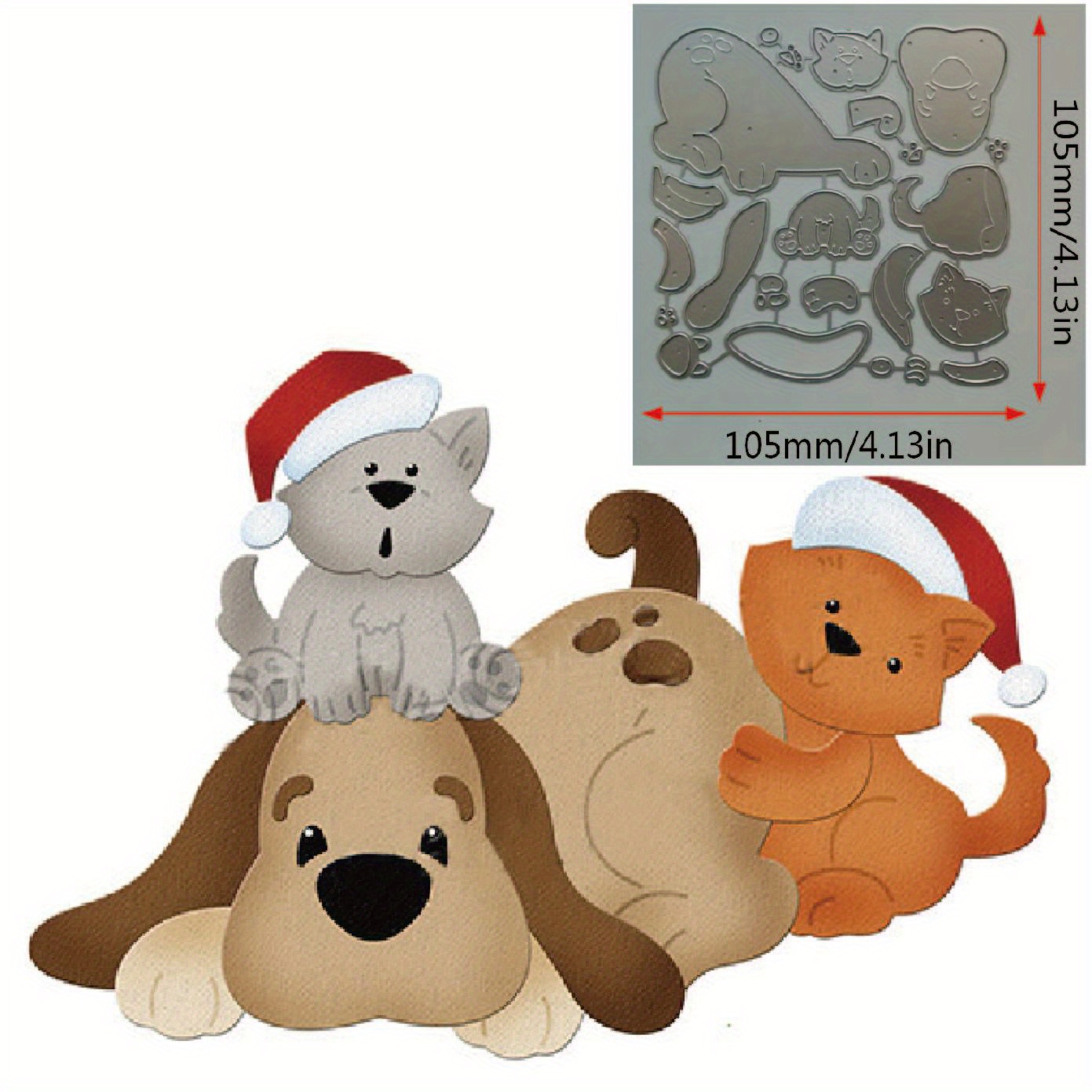 Lovely Dogs Metal Cutting Dies Craft Die Cuts For Card Making