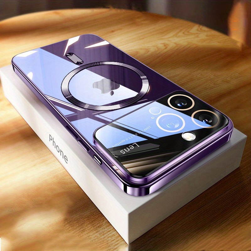 Luxury Magnetic Transparent Case For Magsafe Case For iPhone 14 13