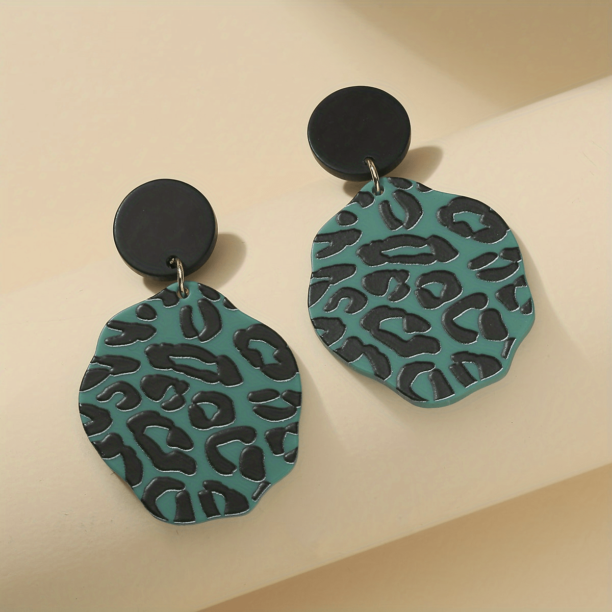 Irregular Shape Leopard Pattern Dangle Earrings Elegant Sexy Style Acrylic Jewelry Trendy Female Gift
