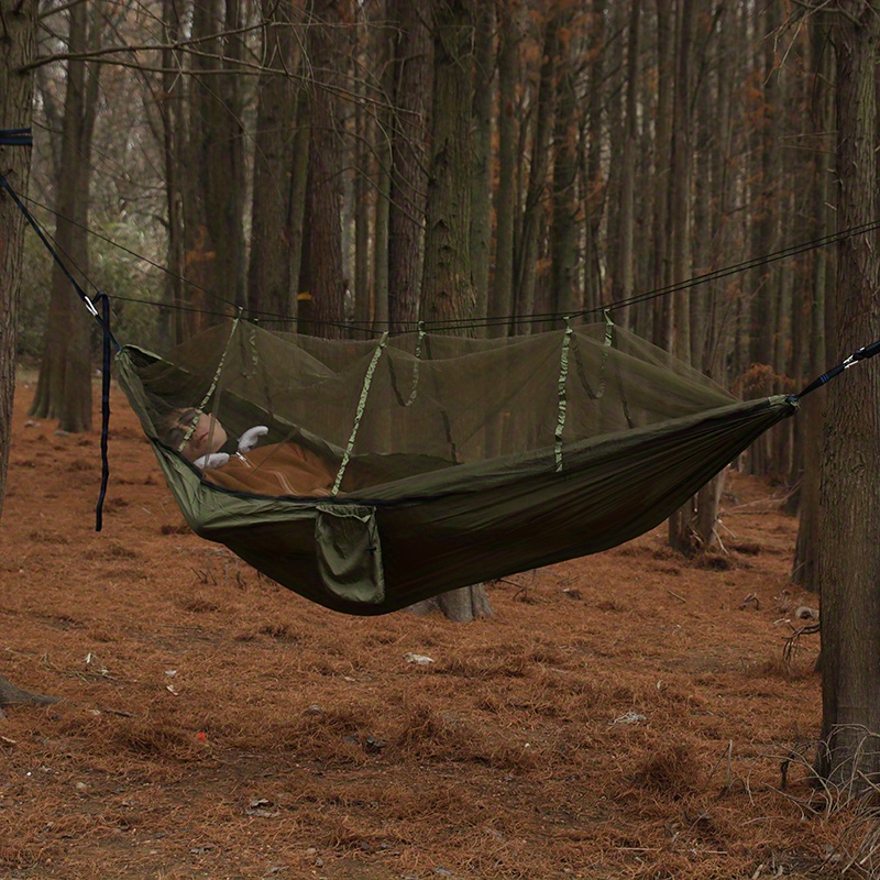 portable anti rollover hammock with mosquito net thickened hammock for outdoor camping check out today s deals now temu