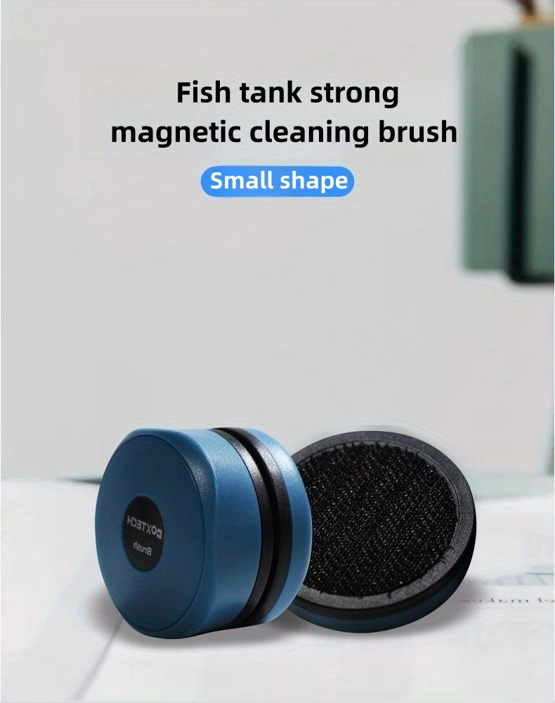 Boxtech Mini Aquarium Magnetic Brush for Small Fish Tank Glass Cleaning