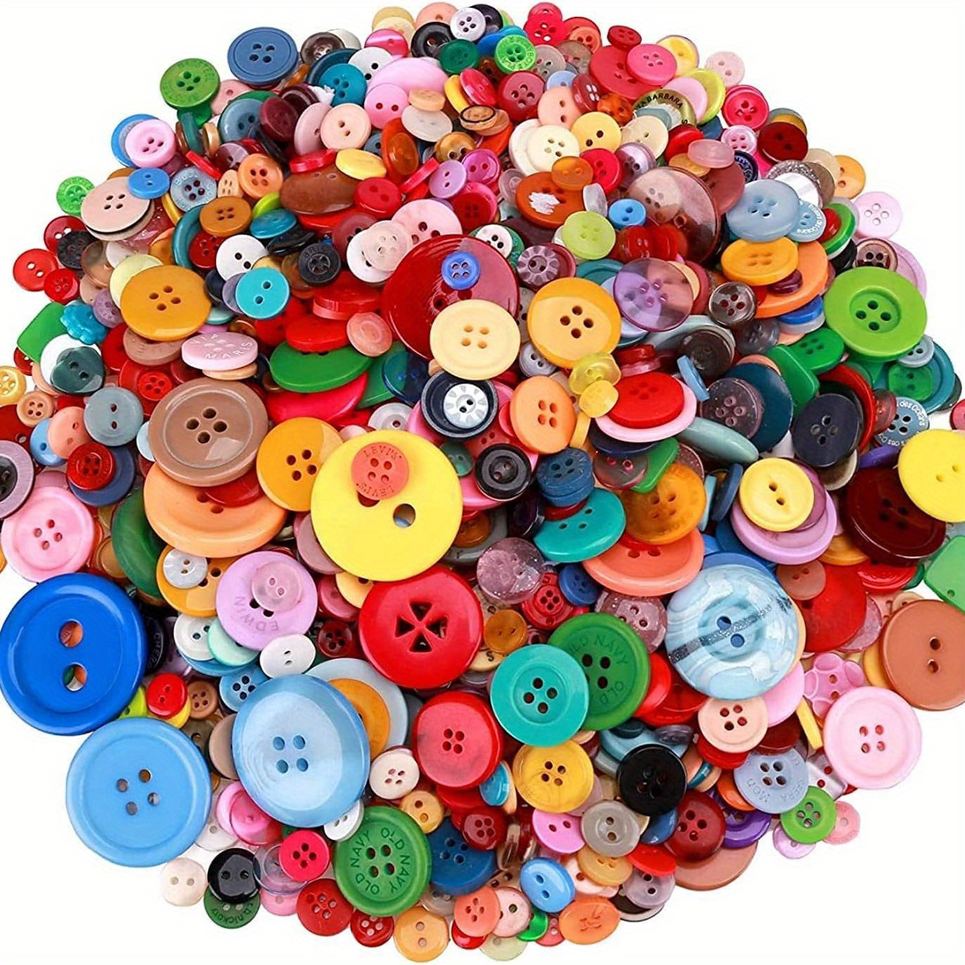 Shiny Multi Plastic Round Mini Tiny Buttons Sewing Doll Soft Toys