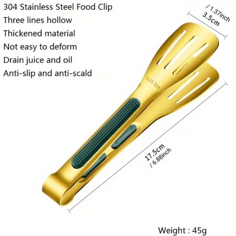 304 Stainless Steel Food Tong Cake Bread Clip Commercial - Temu