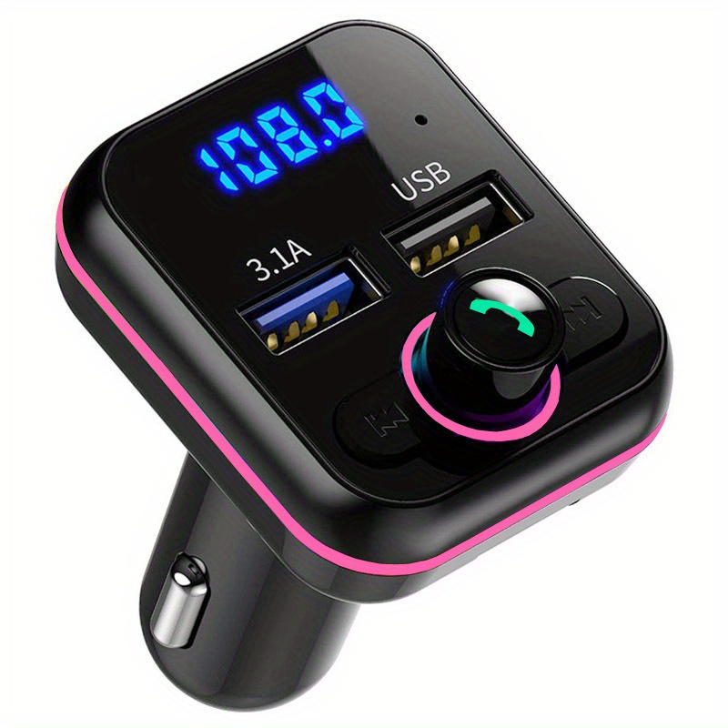 FM Transmitter Car Bluetooth 5.0 Receiver Handsfree Call Mini USB Bluetooth  Car Kit Auto Wireless Audio Car Adapter Accessories